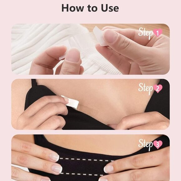 100-Strips Double-Sided Tape for Fashion, Tape for Clothes, Fabric Tape for Wome - Picture 5 of 7